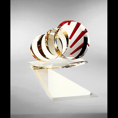 Dancing Tiger glass sculpture by John Healey